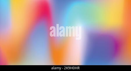 Trendy abstract rainbow blurred background. Smooth watercolor vector illustration for web, template, posters, card, banner. Pastel colors gradient Stock Vector