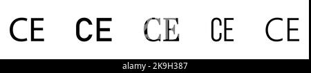 CE mark icons. Vector illustration isolated on white background Stock Vector