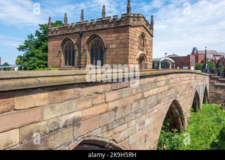 The 15th Century Chapel of Our Lady Bridge, Chantry Bridge, Bridge Street, Rotherham, South Yorkshire, England, United Kingdom Stock Photo