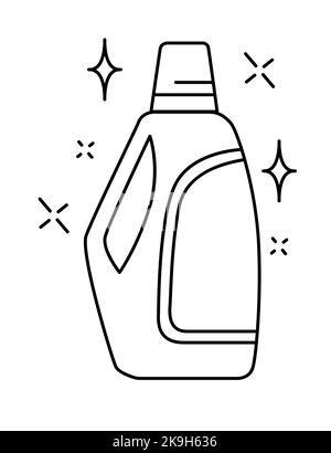 Laundry detergent in plastic bottle vector illustration isolated on white background Stock Vector