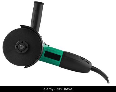 Angle grinder, power tool, on a white background Stock Photo