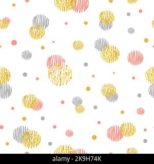 Glittering dots seamless pattern. Vector celebration background Stock Vector