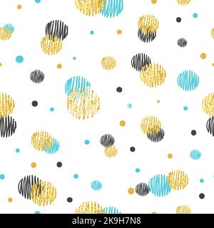 Glittering dots seamless pattern. Abstract vector celebration background Stock Vector