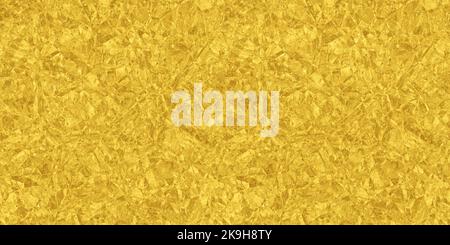 Seamless galvanized gold glittery background texture. Shiny golden yellow abstract shattered sheet metal pattern. Modern gilded Christmas or New Years Stock Photo