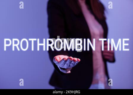 Handwriting text Prothrombin Time. Conceptual photo state of the relationship between the public and a company Stock Photo