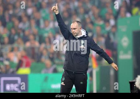 Bremen, Deutschland. 28th Oct, 2022. firo : 28.10.2022, football, soccer, 1st league, first 1st federal league, season 2022/2023, SV Werder Bremen - Hertha BSC Berlin Ole Werner, coach, Werner Credit: dpa/Alamy Live News Stock Photo