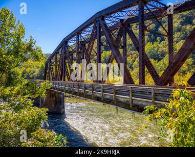 Thurmond Historic District in the New River Gorge National Park and Preserve in West Virginia USA Stock Photo