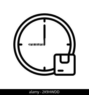 Estimated Time of Package Arrival icon, estimated package delivery. Stock Vector