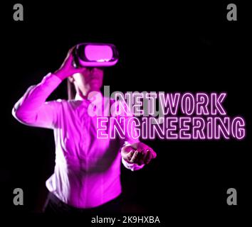Writing displaying text Network Engineering. Conceptual photo professional who has the skills to oversee the net Stock Photo