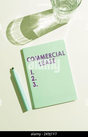 Writing displaying text Commercial Lease. Business idea study of both computer hardware and software design Stock Photo