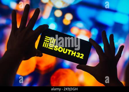 Brazil. 28th Oct, 2022. In this photo illustration, the South32 logo is displayed on a smartphone screen. (Credit Image: © Rafael Henrique/SOPA Images via ZUMA Press Wire) Stock Photo
