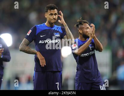 Bremen, Deutschland. 28th Oct, 2022. firo : 28.10.2022, football, soccer, 1st league, first 1st federal league, season 2022/2023, SV Werder Bremen - Hertha BSC Berlin disappointed Davie Selke Credit: dpa/Alamy Live News Stock Photo