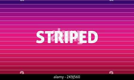 Striped background with color gradient from ruby red to indigo violet colour. Simple vector graphic pattern Stock Vector