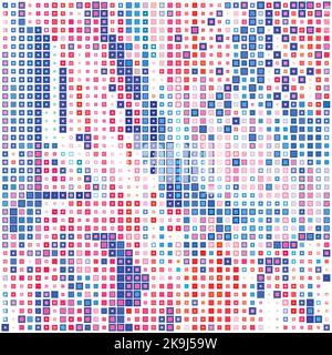 Abstract multicolor artistic decorative mosaic. Tessellated vector graphic pattern. CMYK colors Stock Vector