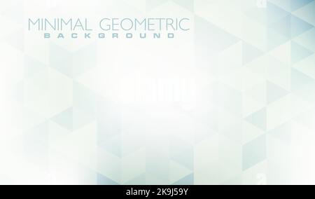 Minimal pale greenish gray geometric background with translucent triangles. Subtle vector graphic pattern Stock Vector
