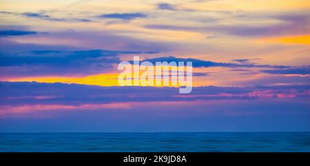 Sunset sky over the Gulf of Mexico from Venice Beach in Venice Florida USA Stock Photo