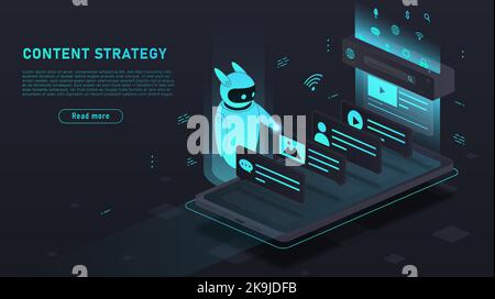 Content strategy concept Stock Vector