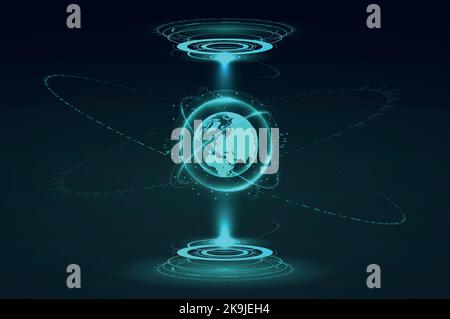 Portal and Globe Stock Vector