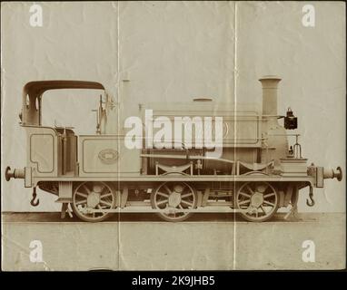 Inner cylindered saddle tank locomotives. Stock Photo