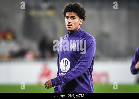 Lens, France. 28th Oct, 2022. Zakaria ABOUKHLAL of Toulouse during the French championship Ligue 1 football match between RC Lens and Toulouse FC on October 28, 2022 at Bollaert-Delelis stadium in Lens, France - Photo: Matthieu Mirville/DPPI/LiveMedia Credit: Independent Photo Agency/Alamy Live News Stock Photo