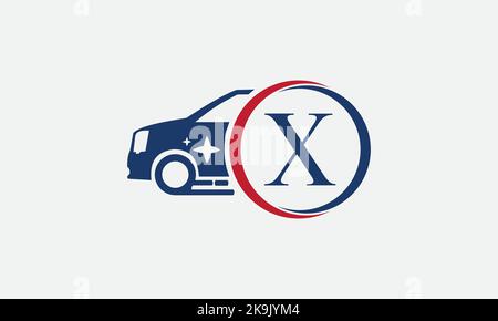 Car wash logo and delivery truck logo and truck logo design vector with circle and automotive car logo design vector Stock Vector