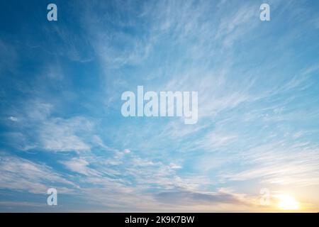 Sky background on sunset. Nature abstract composition Stock Photo
