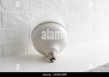A large light bulb isolated on white background, Led lamp Stock Photo