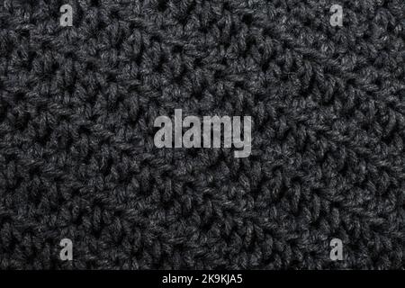 Hand made crochet pattern, textured abstract background, knitted threads texture close up Stock Photo