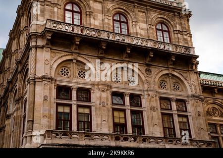 Neo-Renaissance Vienna Opera House, Austria. Stock Photo