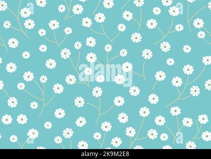 Seamless Springtime Background Vector Illustration With Simple Tulip Line Drawing Pattern. Horizontally And Vertically Repeatable. Stock Vector