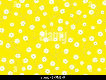 Seamless Springtime Background Vector Illustration With Simple Tulip Line Drawing Pattern. Horizontally And Vertically Repeatable. Stock Vector