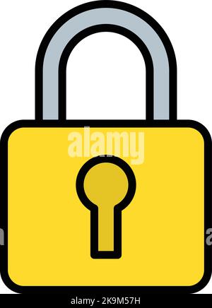 Padlock Vector Icon design Illustration Stock Vector