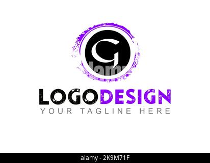 Letter G Logo Design. Your Text Here . Logo Template on white background. Stock Photo