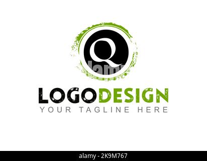 Letter Q Logo Design. Your Text Here . Logo Template on white background. Stock Photo