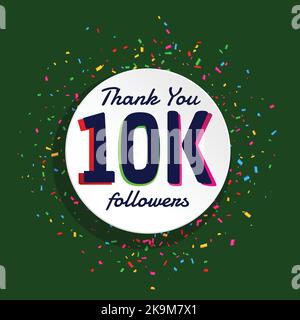 1 Million Followers. Social media followers vector illustration. Editable font for business pages and media influencers. Stock Vector
