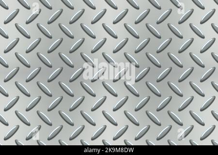 Stainless steel diamondplate industry realistic seamless pattern Stock Vector