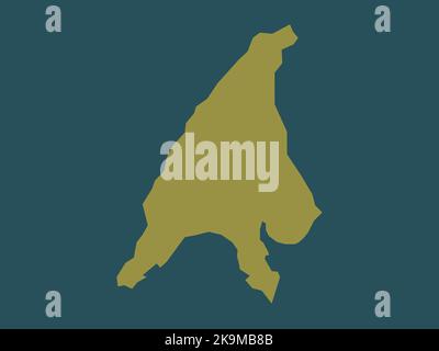Labuan, federal territory of Malaysia. Solid color shape. Locations and ...