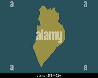 Perlis, state of Malaysia. Solid color shape. Corner auxiliary location ...