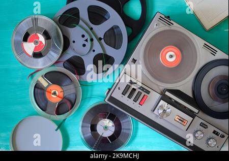 Stellaphone brand reel to reel recorder fitted with Synchrotape