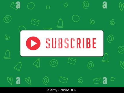 Subscribe button editable vector file. Best ideas for social media influencers and company owners. Stock Vector