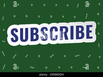 Subscribe button editable vector file. Best ideas for social media influencers and company owners. Stock Vector