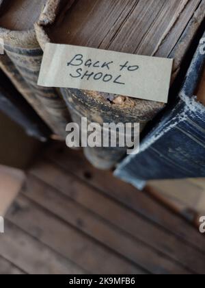 Back to school tag, creative concept Stock Photo