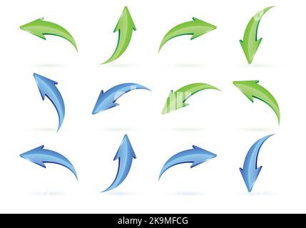 Set of minimal and unique arrow set isolated on white background. Vector EPS file. Stock Vector