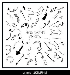 Set of minimal and unique arrow set isolated on white background. Vector EPS file. Stock Vector