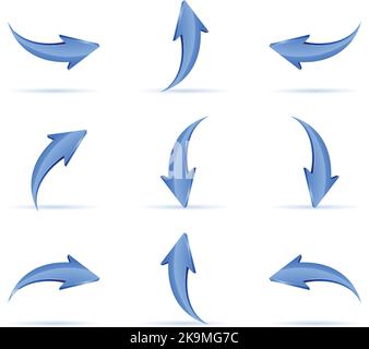 Set of minimal and unique arrow set isolated on white background. Vector EPS file. Stock Vector