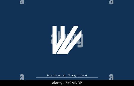 Alphabet letters Initials Monogram logo UV , VU Stock Vector