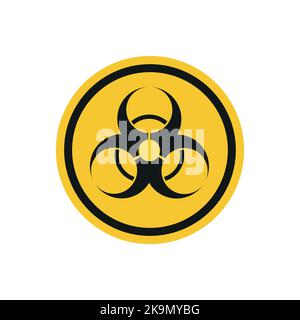 Warning sign contains dangerous substances.Vector illustration of the warning symbol on a white background. black signs on a yellow background. eps 10 Stock Vector