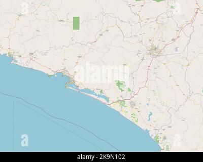 Colima, state of Mexico. Open Street Map Stock Photo