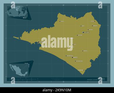 Colima, state of Mexico. Solid color shape Stock Photo - Alamy