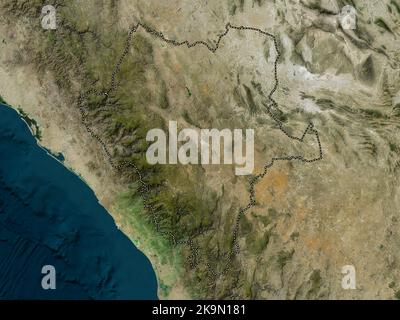 Durango, state of Mexico. High resolution satellite map. Locations of ...